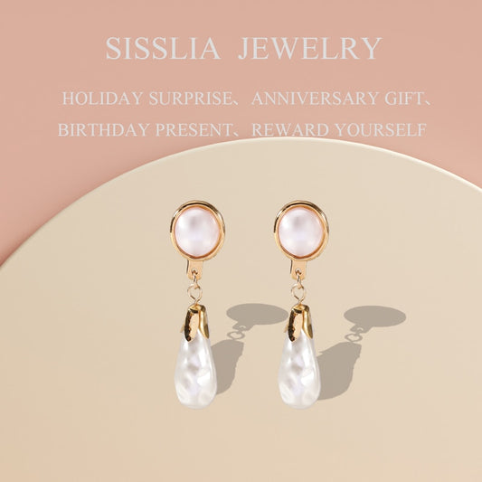 BAROQUE  925 Sterling Silver Pearl Earrings