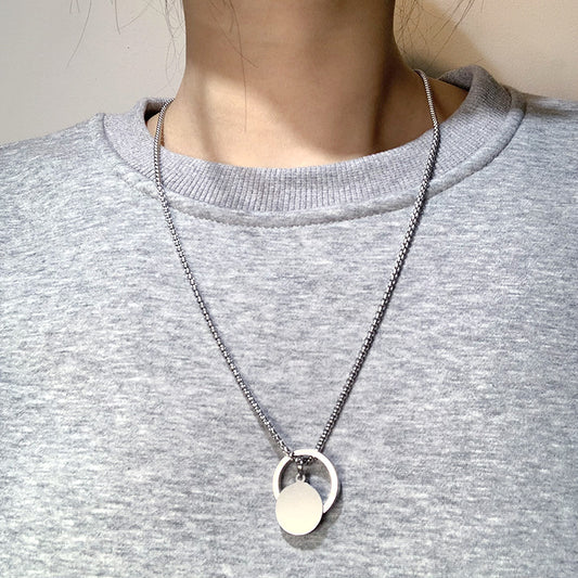 Hip Hop Round Coin Necklace