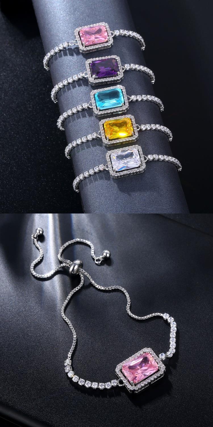 Rectangular Zircon Bracelet