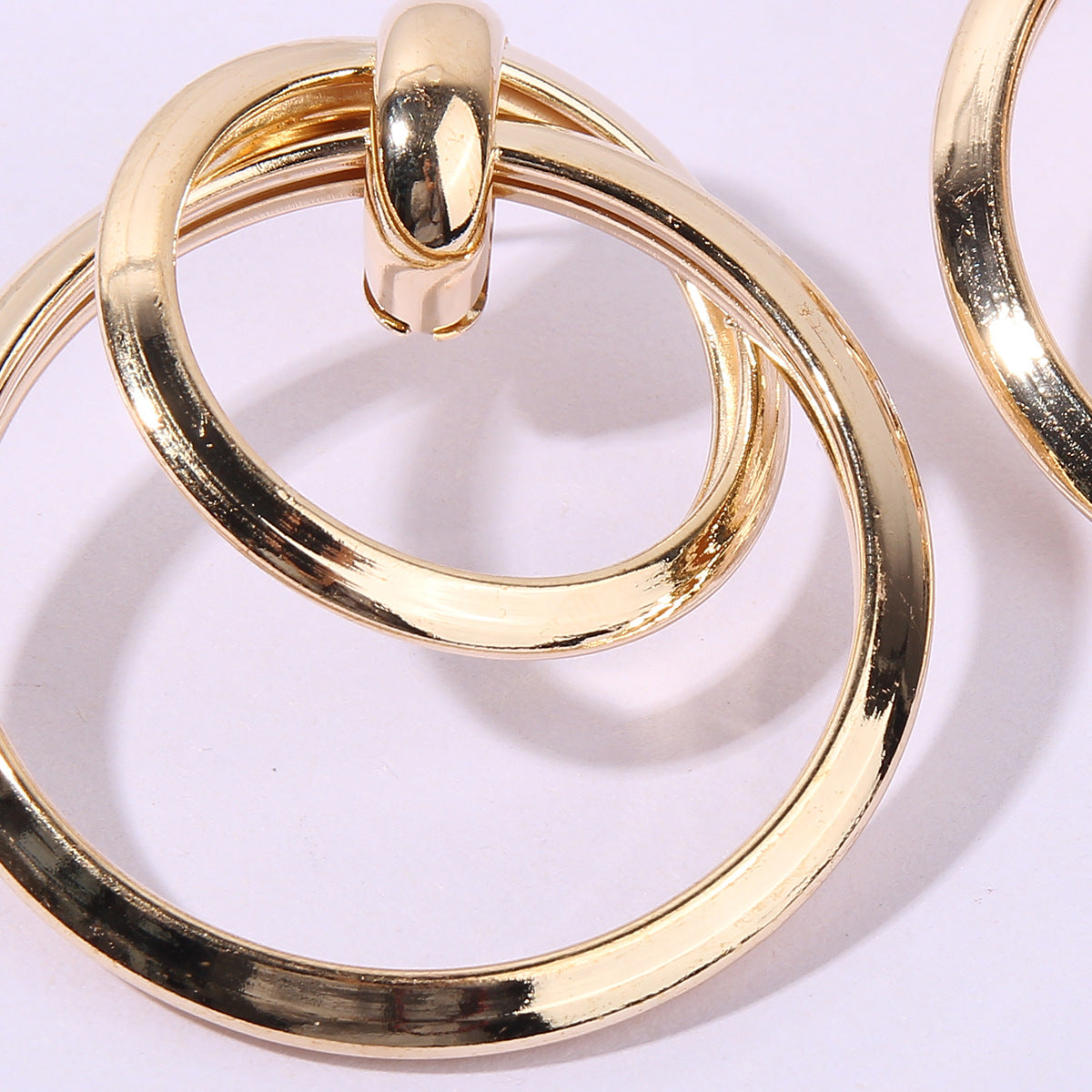 Geometric Double Circle Earrings