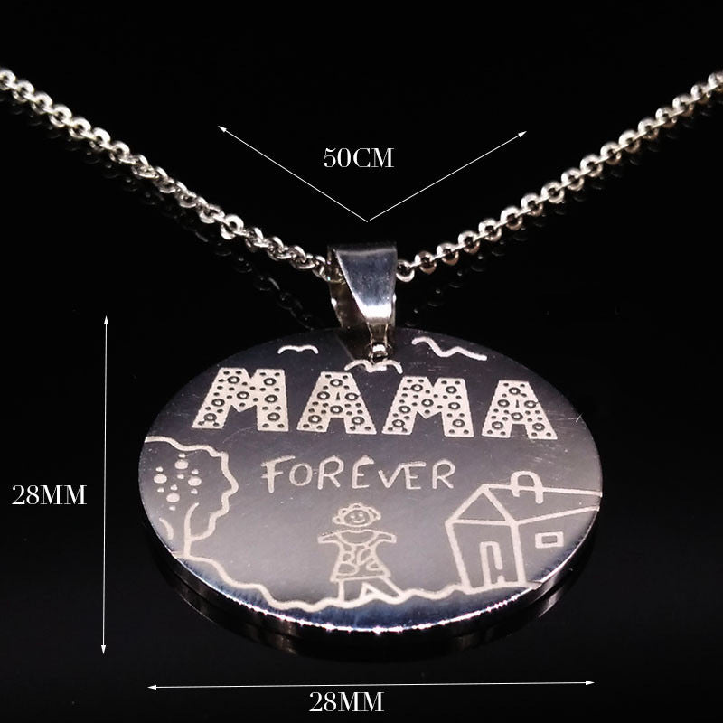 SISSLIA Fashion Jewelry Personalized Customized Hip Hop Stainless Steel Round Necklace For Men Jewelry