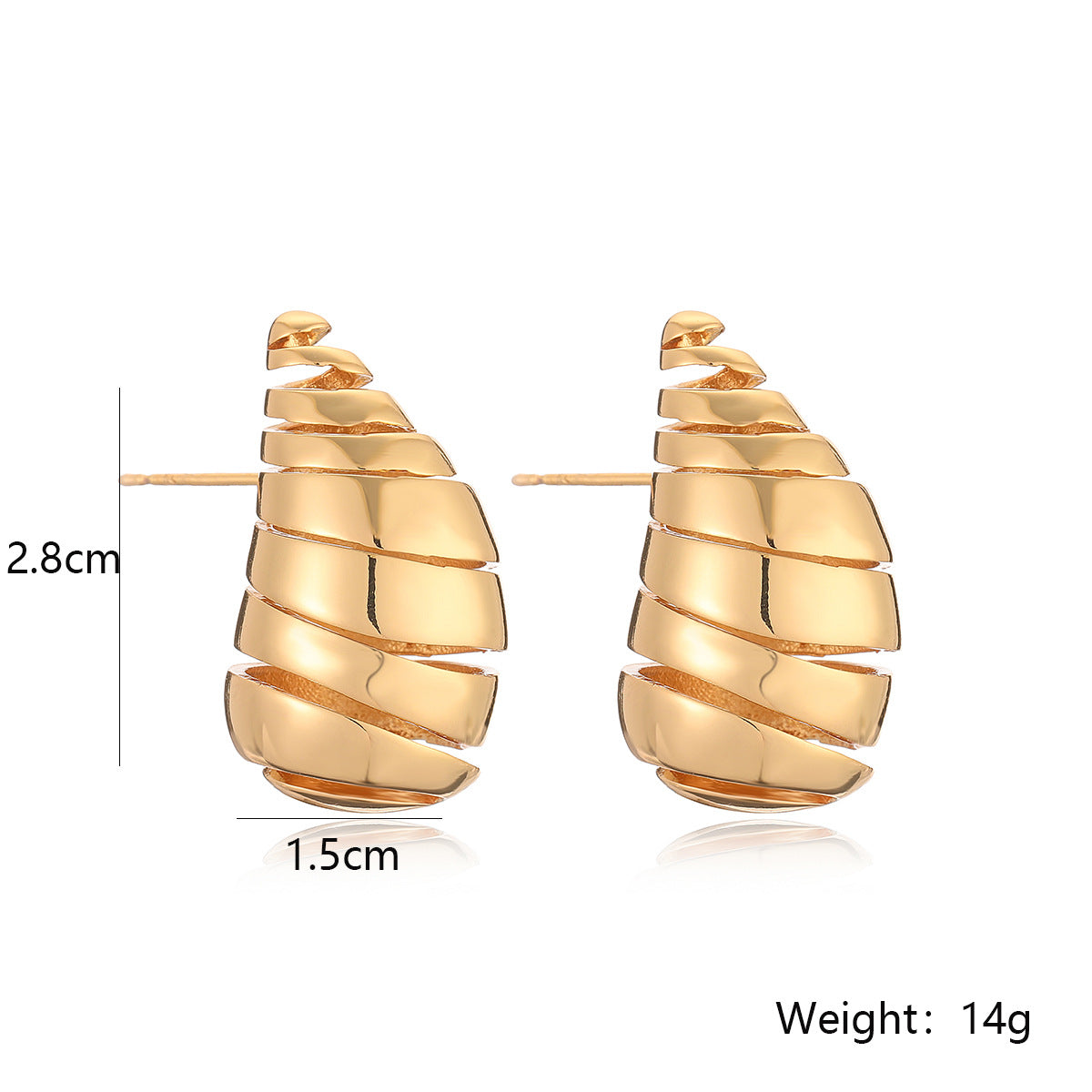 SISSLIA Dainty Water Drop Earrings for Women Hoop Dome Earring Gold Plated Thick Chunky Hoop Earring Birthday Jewelry Gifts