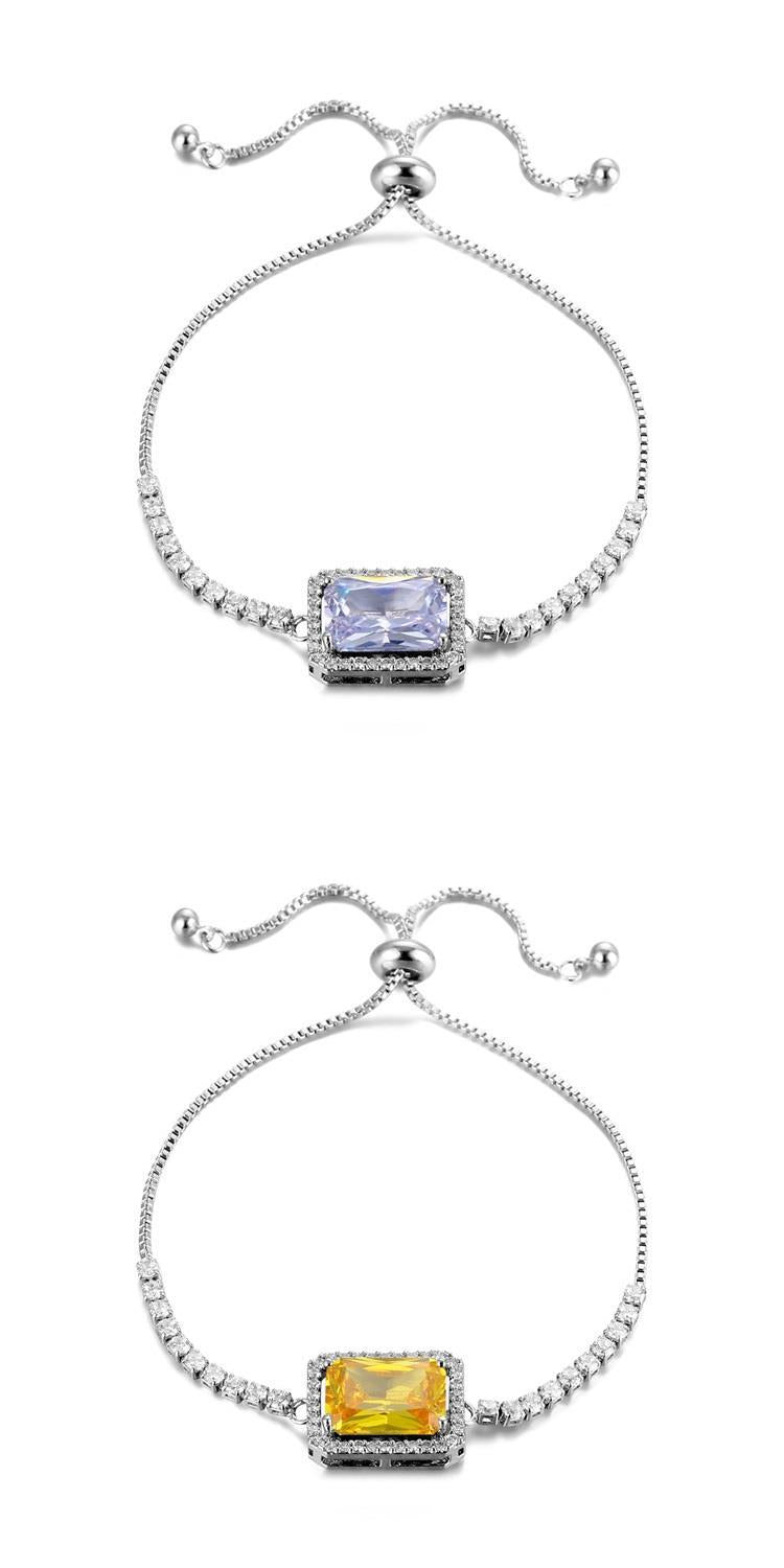 Rectangular Zircon Bracelet