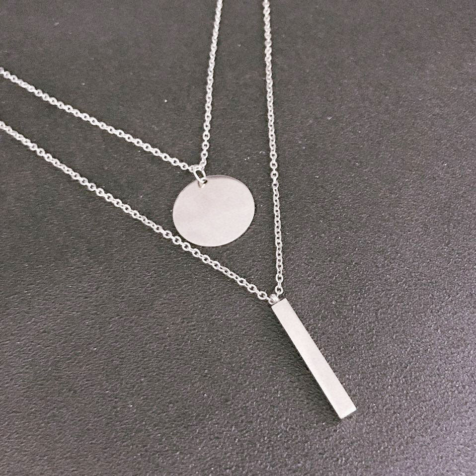 SISSLIA Hip Hop Cold Wind Pentagram Pendant Silver Stainless Steel Necklace For Women