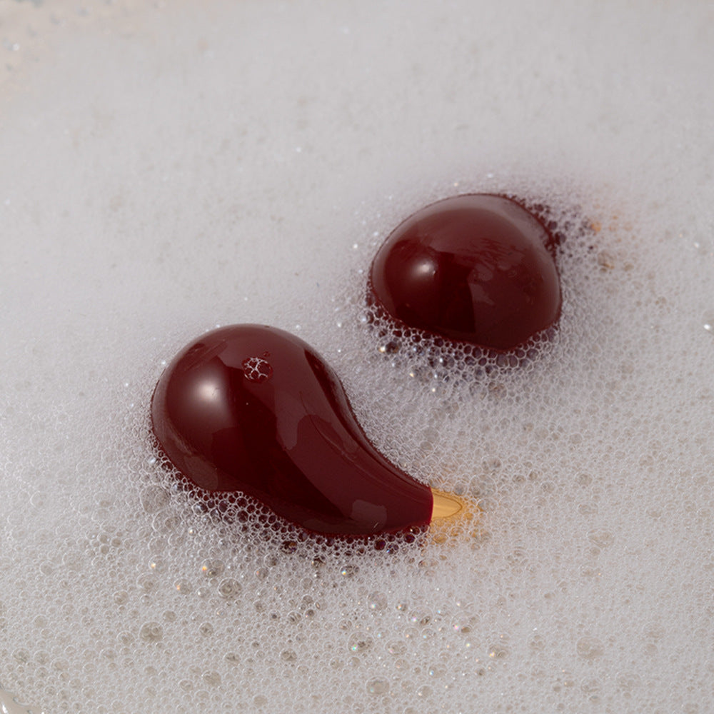 SISSLIA Premium Design Red Dripping Stainless Steel Drop-Shaped Exaggerated Fashion Earrings for Women