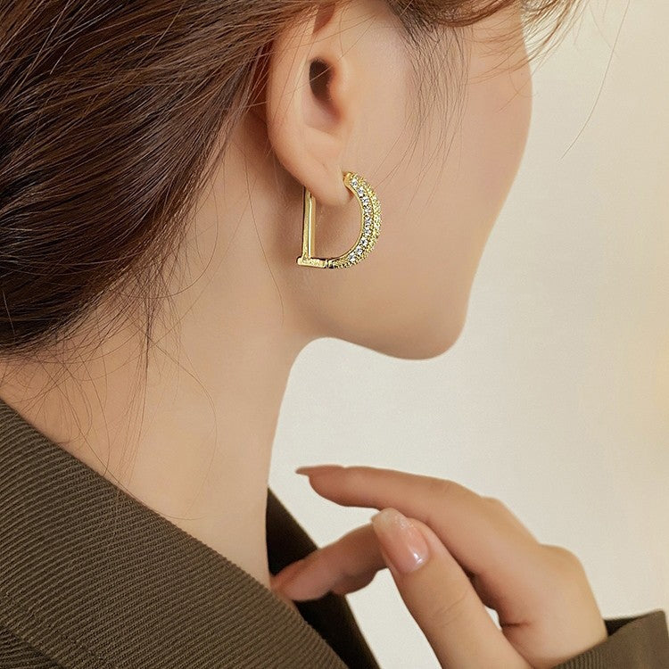 Letter D Earrings For Women