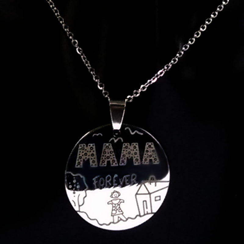 SISSLIA Fashion Jewelry Personalized Customized Hip Hop Stainless Steel Round Necklace For Men Jewelry