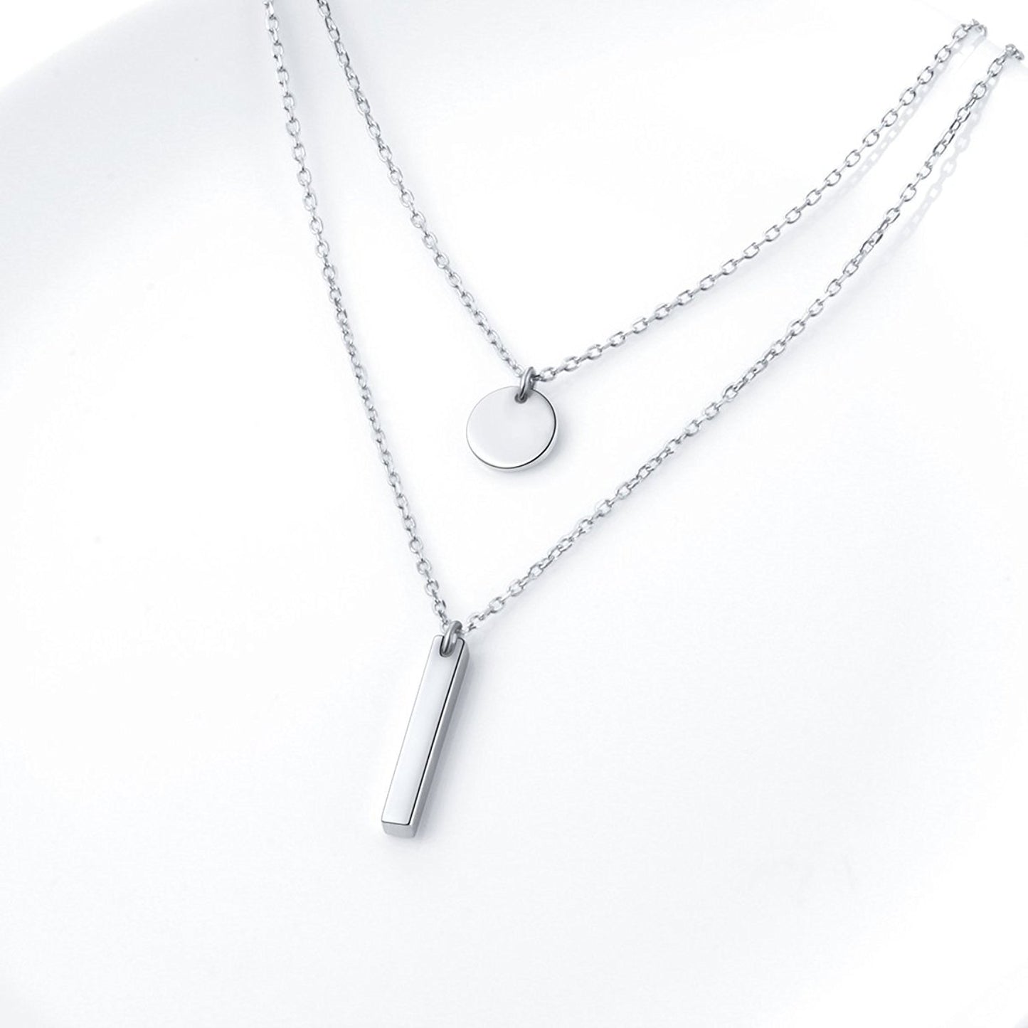 SISSLIA Hip Hop Cold Wind Pentagram Pendant Silver Stainless Steel Necklace For Women