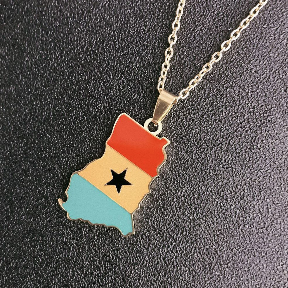 SISSLIA Hip-hop Pendant Necklace Jewelry Golden Color Stainless Steel Chain For Women