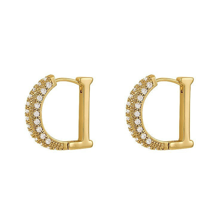 Letter D Earrings For Women