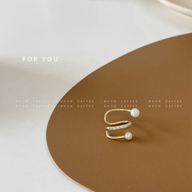SIsslia Design Cold Ear Clip without Piercing Ear Bone Clip Temperament Simple Wave Earring for Women