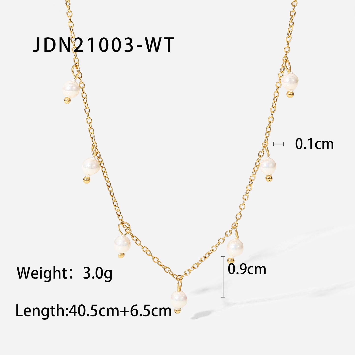 SISSLIA Pearl Millet Bead Fringe Collar 18K Gold Stainless Steel Ladies Temperament Clavicle Chain for Women