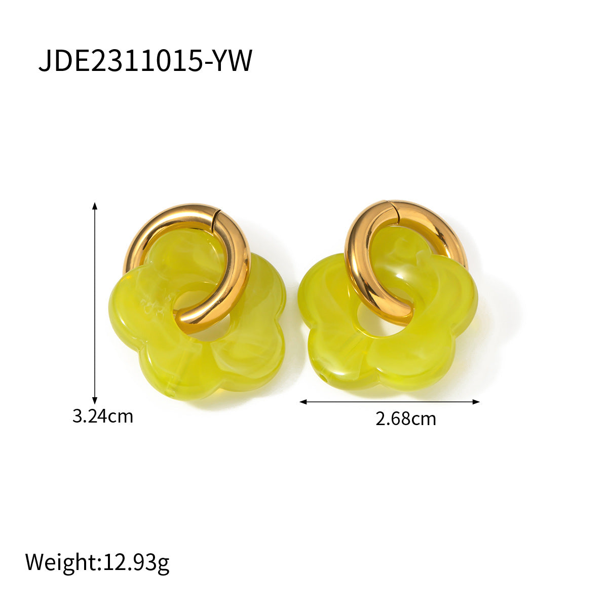 SISSLIA New 18k Gold Stainless Steel Chubby C-Shaped Personality Earrings gift for Women