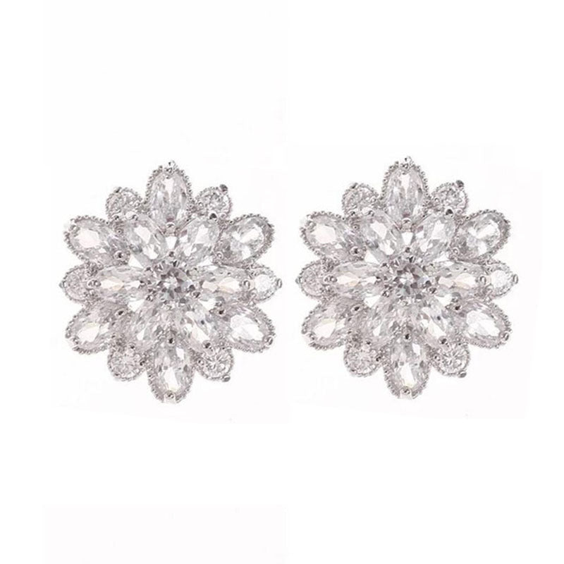 Shinny Flower Stud Earrings