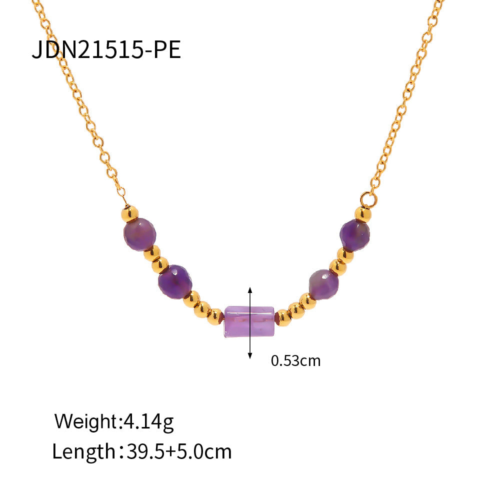 SISSLIA 2024 New Trend High Quality Selling 18K Gold Plated Turquoise Pearl Necklace for Women