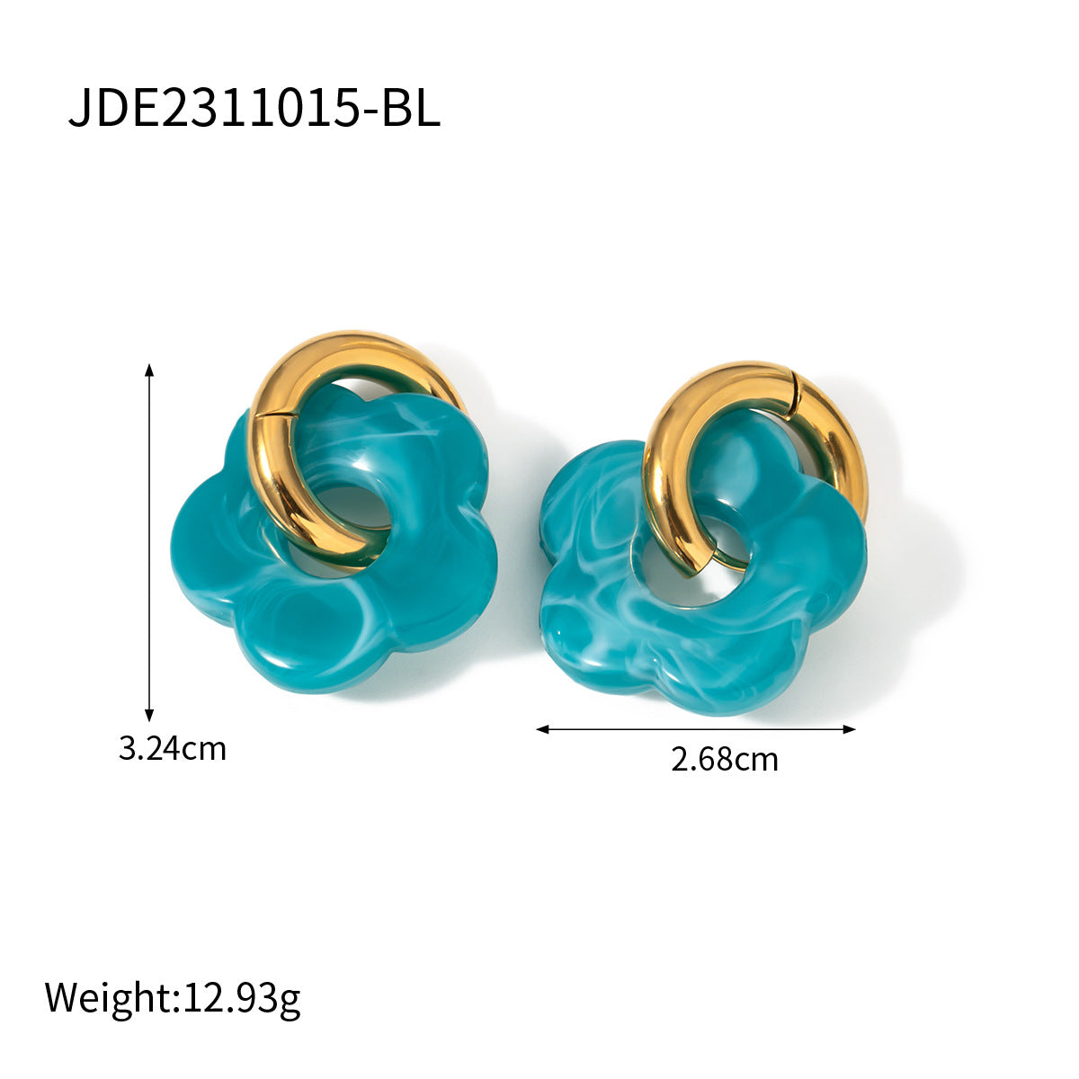 SISSLIA New 18k Gold Stainless Steel Chubby C-Shaped Personality Earrings gift for Women