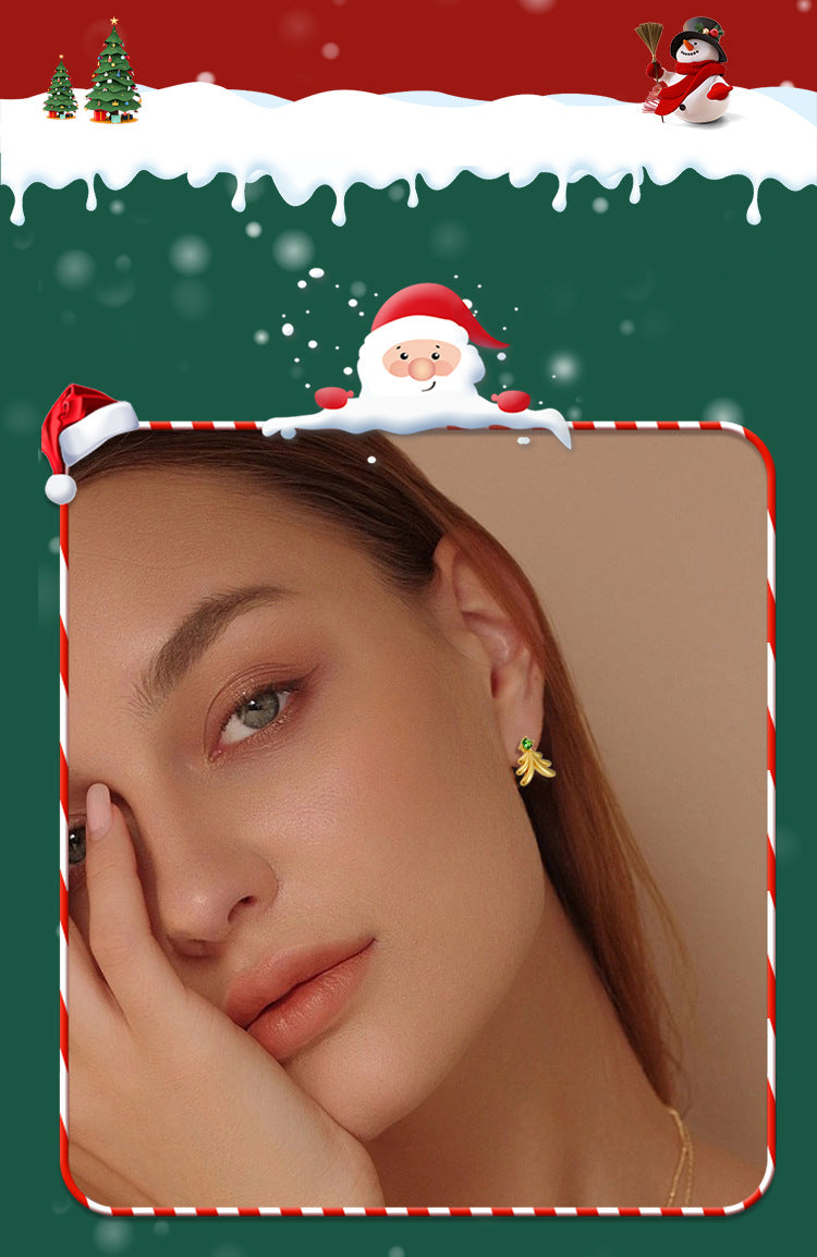SIsslia 2024 The Latest Christmas Gold and Silver Hop Fashion High Quality Earrings
