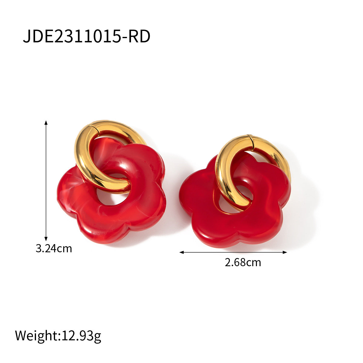 SISSLIA New 18k Gold Stainless Steel Chubby C-Shaped Personality Earrings gift for Women