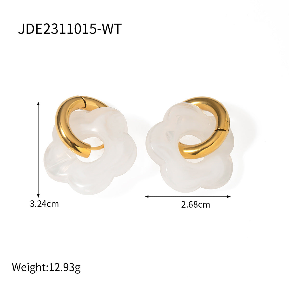 SISSLIA New 18k Gold Stainless Steel Chubby C-Shaped Personality Earrings gift for Women