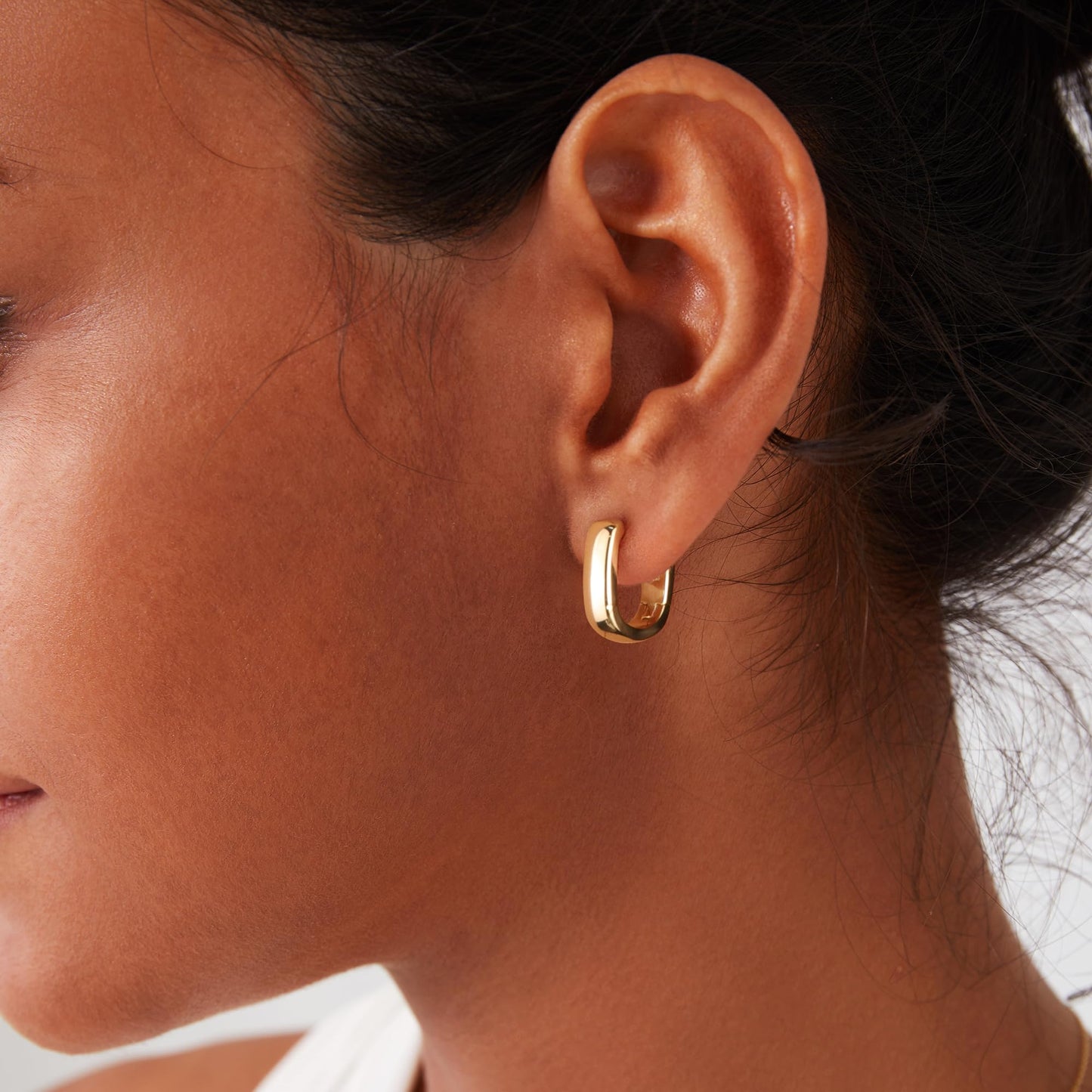 SISSLIA Luxury 925 Sterling Silver Fashion Smooth Surface Geometry Charm Hoop Earrings For Women Wedding Fine Jewelry