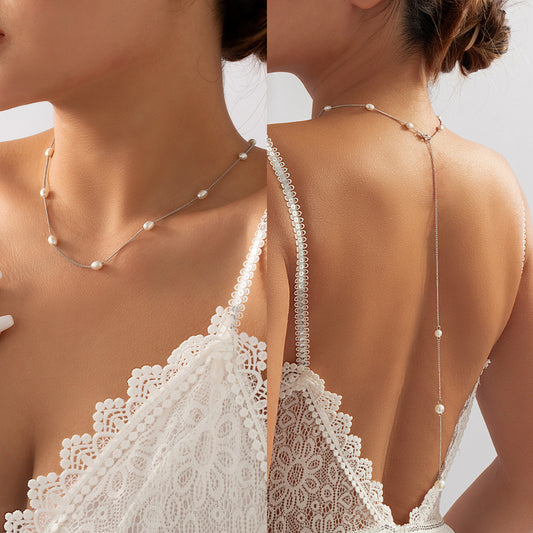 Clavicle Chain pearl Necklace
