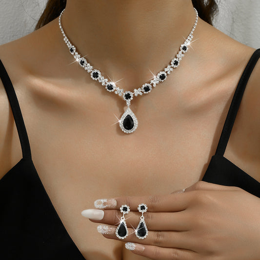 SISSLIA Wholesale Bridal Necklace And Earrings Set Wedding Jewelry Sets For Brides Necklaces For Women Fine Jewelry Necklace