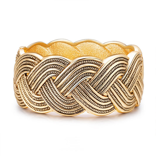 Sisslia Fashion High Quality Vintage Gold Bangle Women Alloy Metal Bangle Jewelry For Women