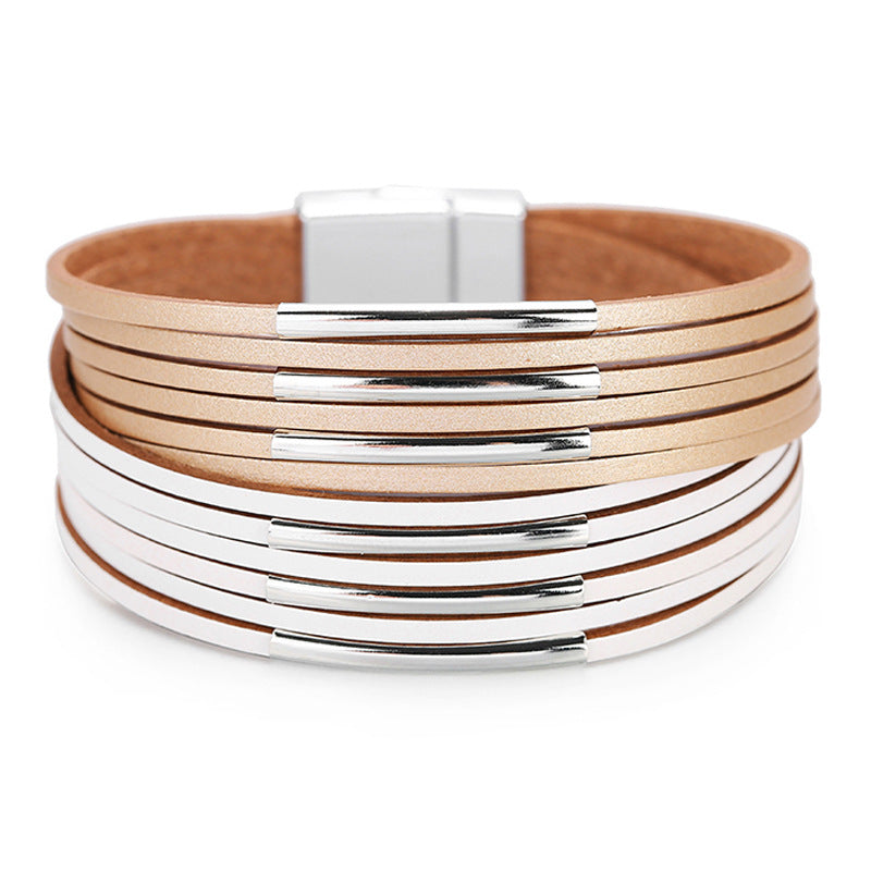 Multi Layer Leather Bangle
