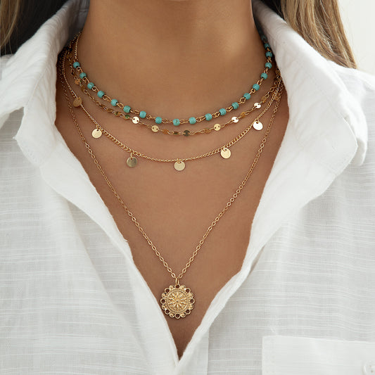 Gold Plated Alloy Necklaces Jewelry