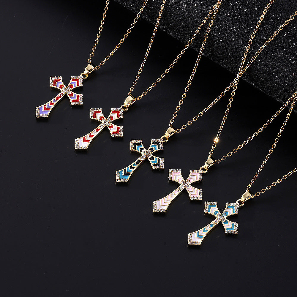 Brass Cross Necklace