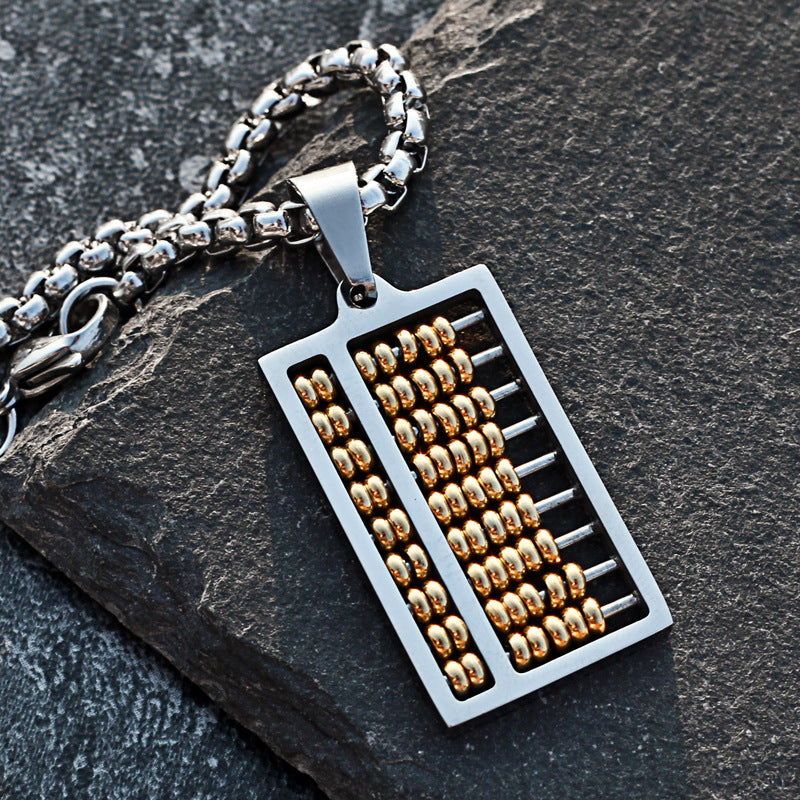 SISSLIA Women Necklace Abacus Flexible Metal Beads Necklace Stainless Steel Gold Stainless Steel Necklace For Women Men