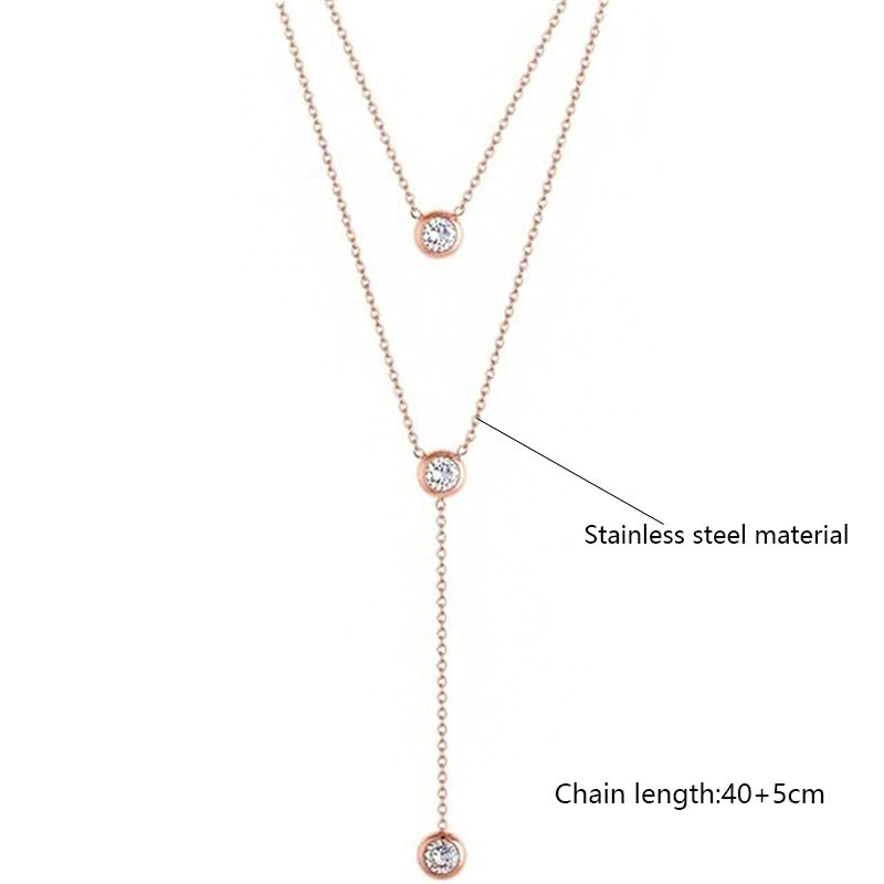 SISSLIA Stainless Steel Hollow Necklace Fashion Long Geometric Sweater Chain Women Necklace Jewelry For Women