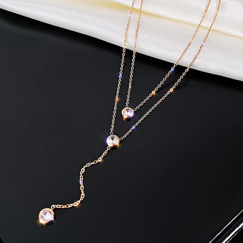 SISSLIA Stainless Steel Hollow Necklace Fashion Long Geometric Sweater Chain Women Necklace Jewelry For Women