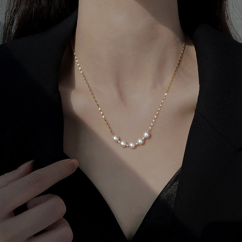 Beaded Choker Clavicle Necklace