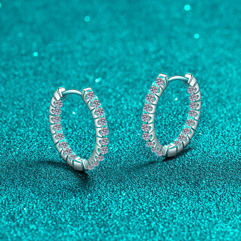 SISSLIA Manufacturer Wholesale 0.9 Carat Moissanite Earrings Round Cut Sterling Silver 925 Fashion Delicate Women Earrings