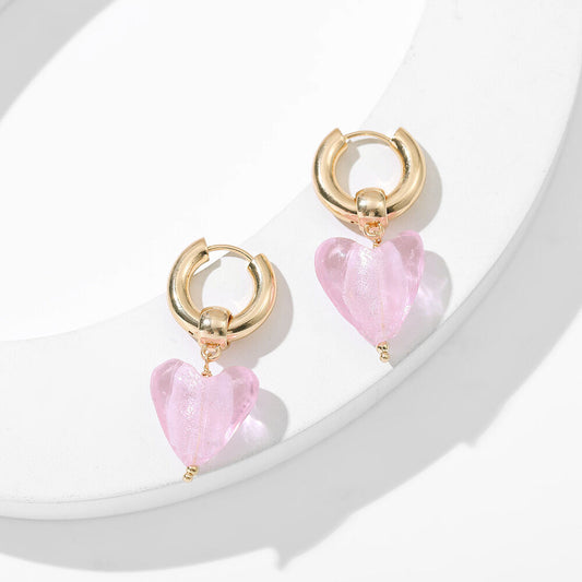 SISSLIA Affordable Luxury Fashion 14K gold plated Heart Earrings Stainless Steel Earrings Fine Jewelry Earrings For Jewelry