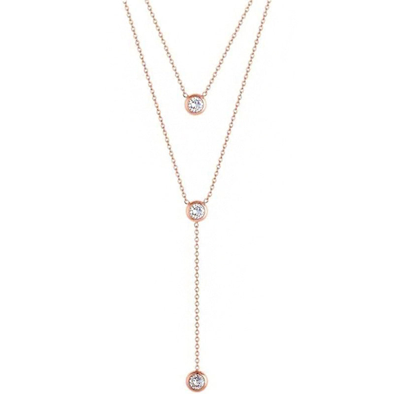 SISSLIA Stainless Steel Hollow Necklace Fashion Long Geometric Sweater Chain Women Necklace Jewelry For Women