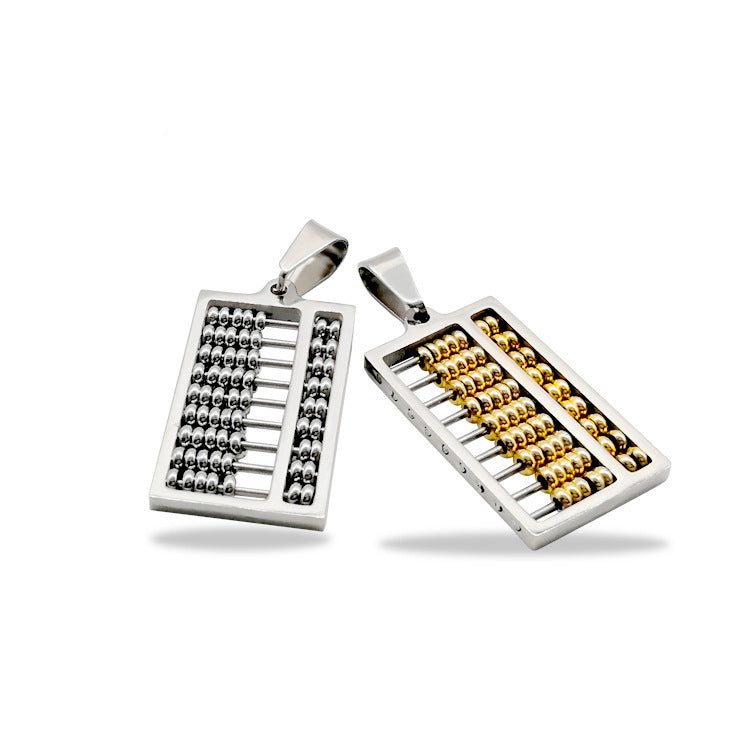 SISSLIA Women Necklace Abacus Flexible Metal Beads Necklace Stainless Steel Gold Stainless Steel Necklace For Women Men