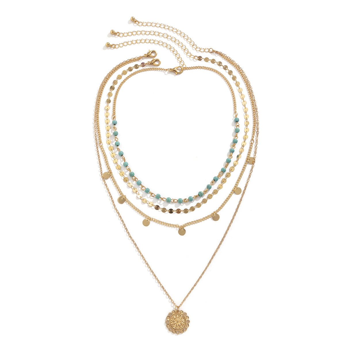 Evil-eye Gold Alloy Pearl Necklace