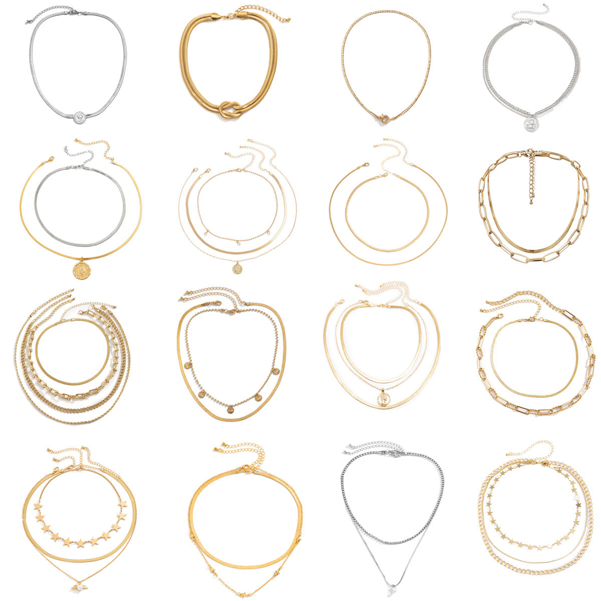 Sisslia Choker Necklace Gold Plated Alloy Personality Bohemian Fashion Jewelry Necklaces For Women