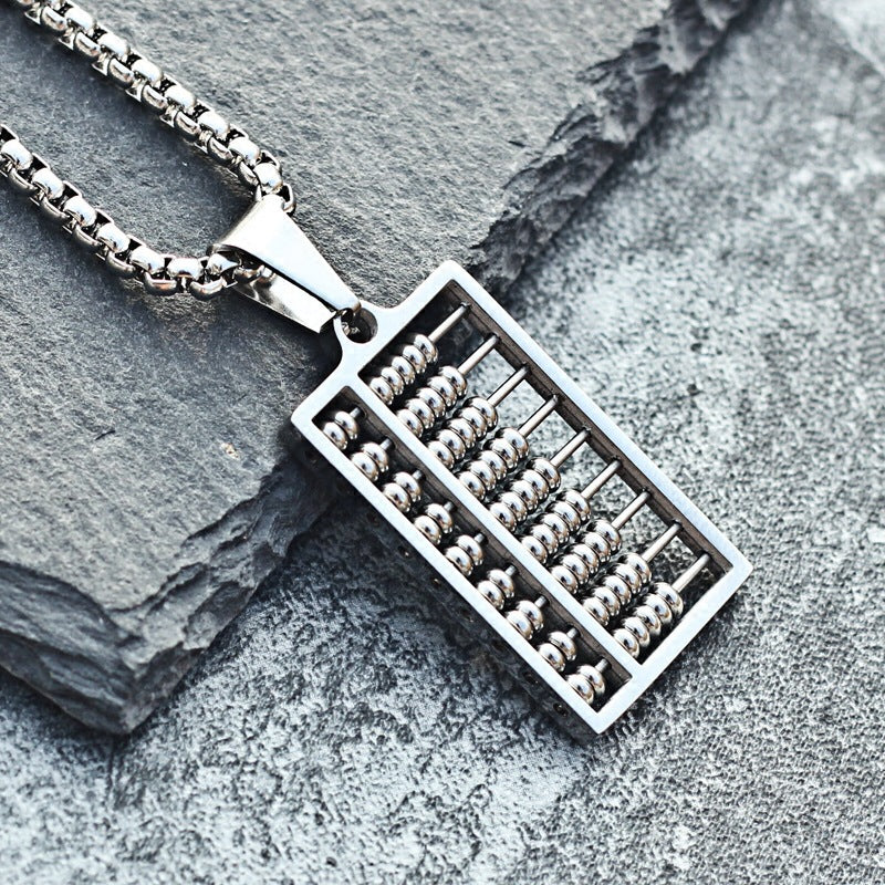 SISSLIA Women Necklace Abacus Flexible Metal Beads Necklace Stainless Steel Gold Stainless Steel Necklace For Women Men