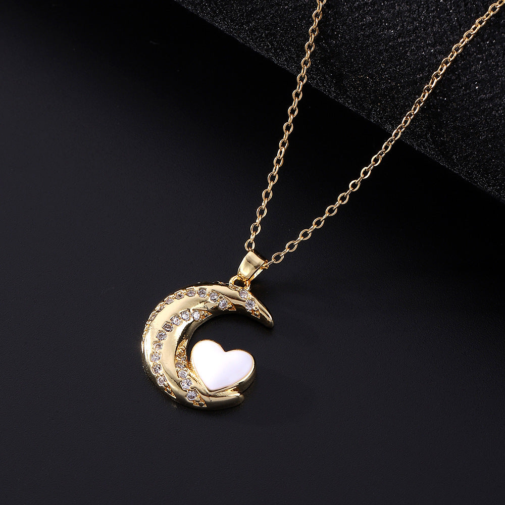 Signet Lock Heart Necklace