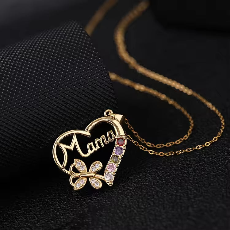 Non Tarnish Nickel-Free Jewelry Mother's Day Best Wish Mom Gift Gold Plated Brass Mama Letter Necklace for Mom