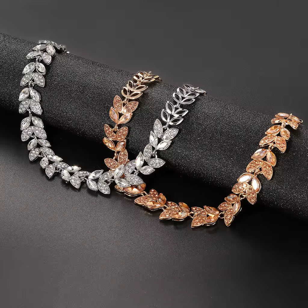 Necklace And Earrings Set For Women 18k Gold Dubai Jewelry Sets Accessory Fashion
