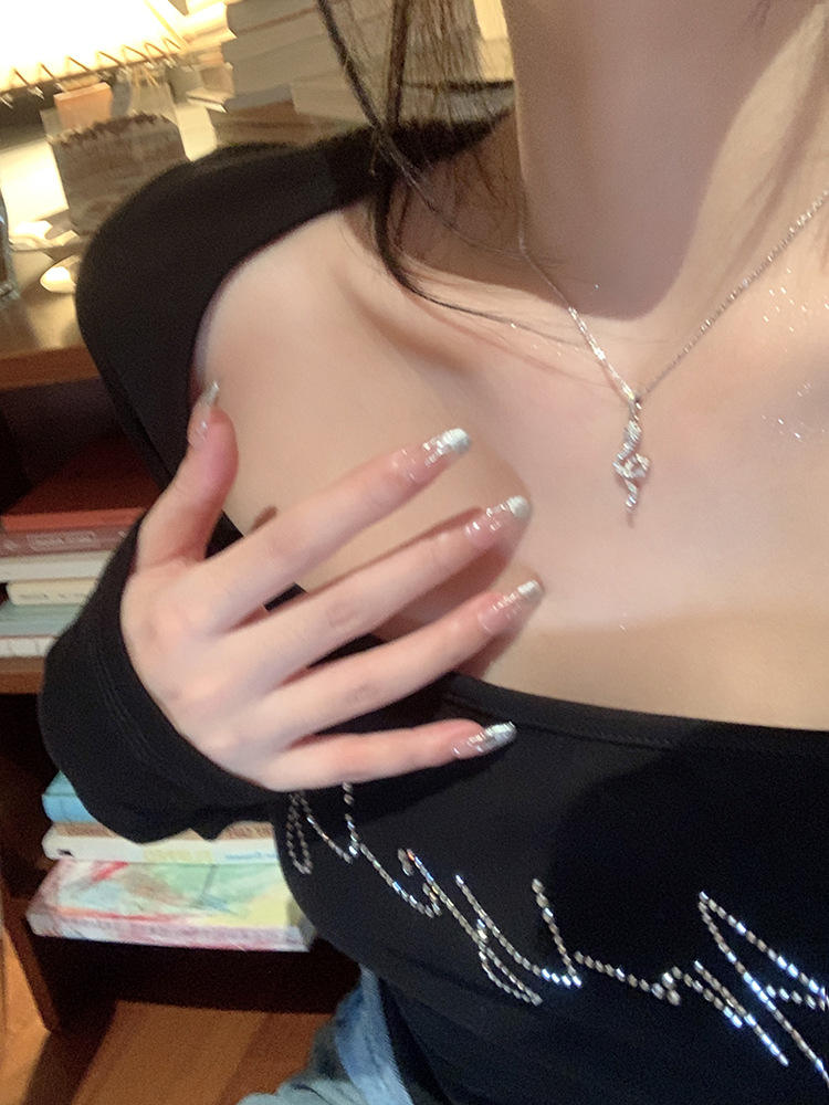 SISSLIA 2024 High Quality Diamond Snake Light Luxury Temperament Fashion Pendant Necklace for Women