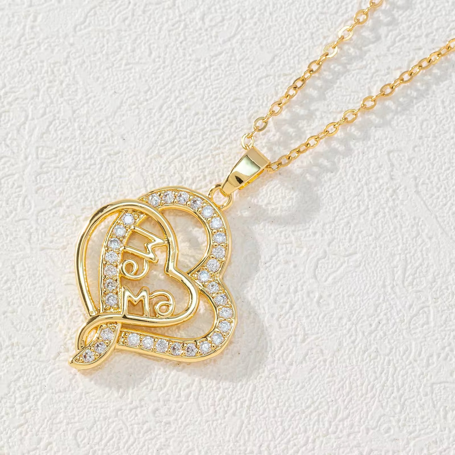 Fashion Mom Letter Love Necklace Mother's Day Gift Necklace Charms Pendant Necklace The Best Gift For Mother