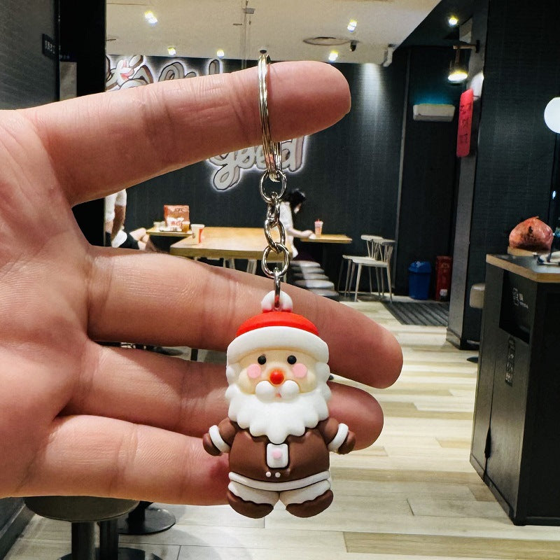 SISSLIA Santa Claus Cartoon Keychain Cartoon Characters Free Shipping Creative Gifts Action Figure Car Key Chain Jewelry Christmas