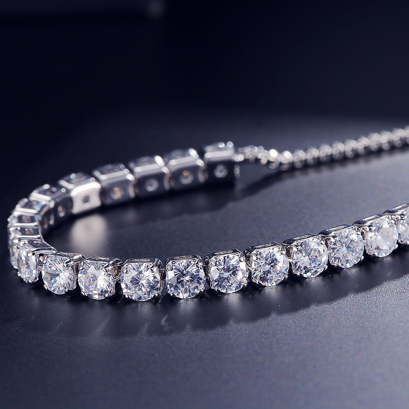 SISSLIA Round Zirconia Crystal Tennis Bracelets for Women New Fashion Hip Hop Style Dazzling Link Chain Jewelry BP144