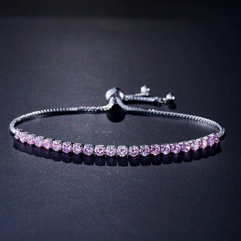 SISSLIA Round Zirconia Crystal Tennis Bracelets for Women New Fashion Hip Hop Style Dazzling Link Chain Jewelry BP144