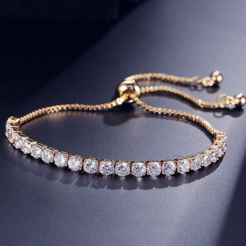 SISSLIA Round Zirconia Crystal Tennis Bracelets for Women New Fashion Hip Hop Style Dazzling Link Chain Jewelry BP144